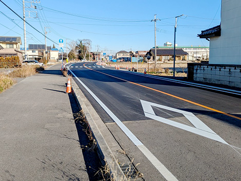 道路改良工事 石末真岡線(快安道補)