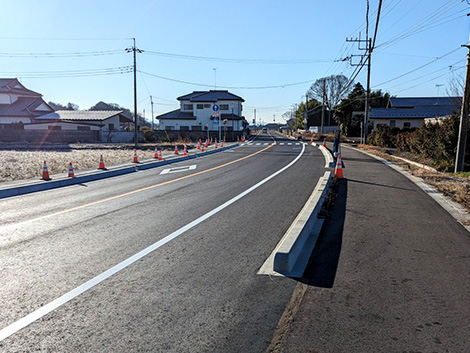 道路改良工事 石末真岡線(快安道補)