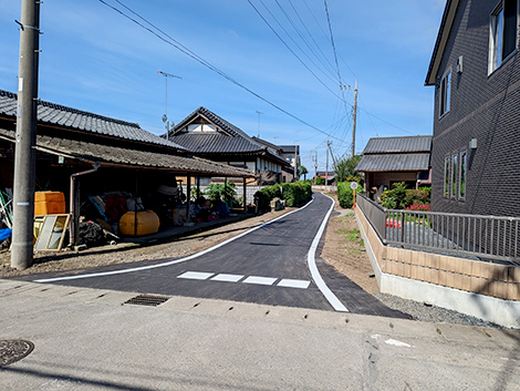 真岡市高田地内　農業集落排水事業二宮東部地区舗装復旧工事