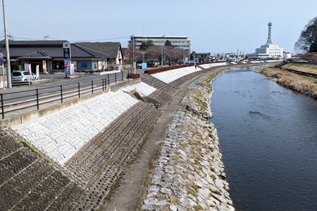 一級河川　五行川　真岡市荒町及び田町地内